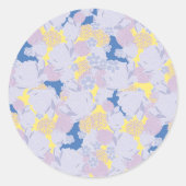 Japanese flowers ronde sticker (Voorkant)