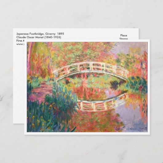 Japanese Footbridge, Giverny by Claude Monet Briefkaart (Voorkant / Achterkant)
