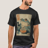 Japanese Frog Ramen Art Funny Ukiyo-e Shirt (Voorkant)