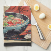 Japanese Frog Ramen Ukiyo-e Aesthetic Gift Theedoek (Quarter Fold)