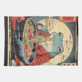 Japanese Frog Ramen Ukiyo-e Aesthetic Gift Theedoek (Horizontaal)
