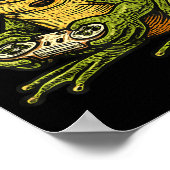 Japanese Gamer Frog Art Men Women Boys Funny Vinta Poster (Hoek)