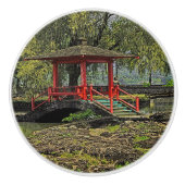 JAPANESE GARDEN CERAMIC KNOB/PULL KERAMISCHE KNOP (Voorkant)