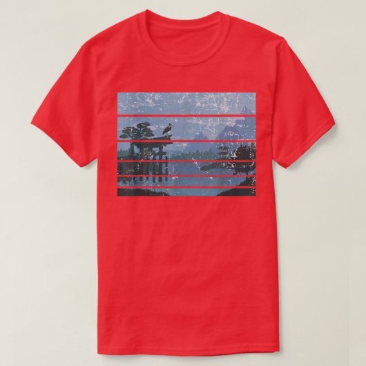 Japanese Garden Japan Torii Japan Samurai 4 T-shirt (Design voorkant)