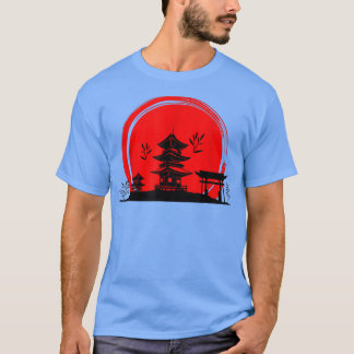 Japanese Garden Japanese Torii Japan Samurai  T-shirt
