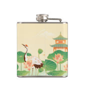 Japanese Garden Koi Pond and Waterlilies Art Heupfles (Achterkant)