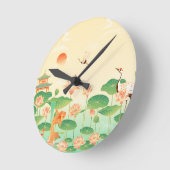 Japanese Garden Koi Pond and Waterlilies Art Ronde Klok (Hoek)