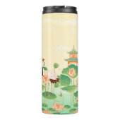 Japanese Garden Koi Pond and Waterlilies Art Thermosbeker (Achterkant)