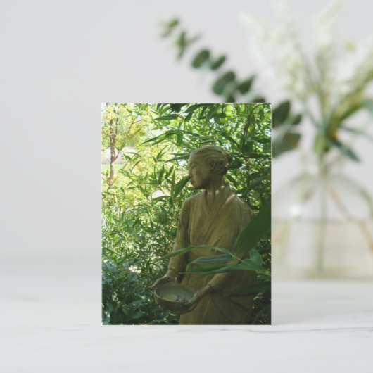 Japanese Garden Statue Briefkaart (Staand voorkant)