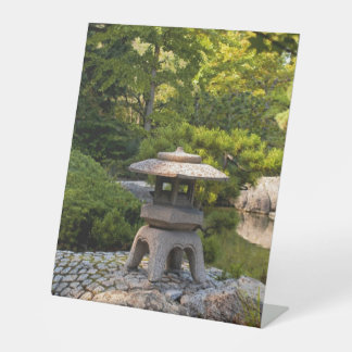 Japanese Garden - Traditional Aesthetic Reclamebord Met Voetstuk