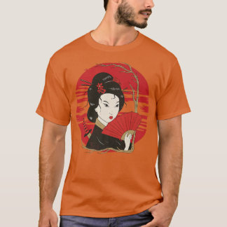 Japanese Geisha Japan Tradtional Art  Women Geisha T-shirt