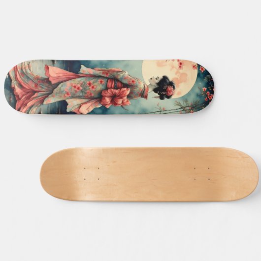 Japanese Geisha Persoonlijk Skateboard (Horizontaal)