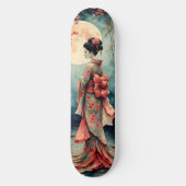 Japanese Geisha Persoonlijk Skateboard (Voorkant)