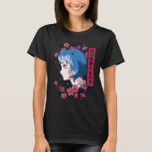 Japanese girl with cherry blossoms sakura Japanese T-shirt (Voorkant)