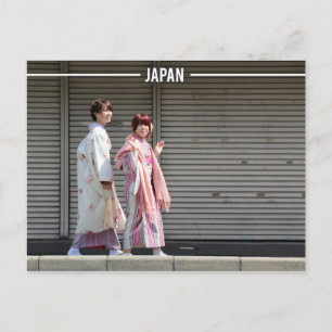 Japanese Girls dressed in Kimonos/Yukata Briefkaart