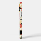 Japanese Gold Floral Pattern Monogrammed Case-Mate iPhone Case (Achterkant / Links)