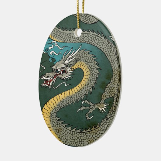 JAPANESE GRAY DRAGON KERAMISCH ORNAMENT (Links)