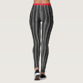 JAPANESE GRAY EN ZWARTE GESRIPTE Leggings (Achterkant)