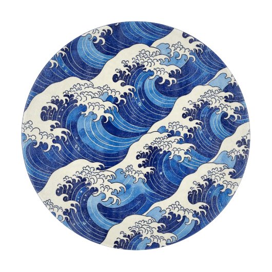 Japanese Great Wave Pattern Ocean  Snijplank (Voorkant)