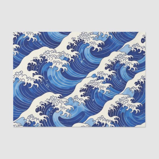 Japanese Great Wave Pattern Ocean  Tissuepapier (Voorkant)