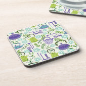 Japanese Green Teapot Design Bier Onderzetter (Linkerzijde)