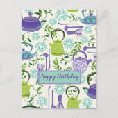 Japanese Green Teapot Design Briefkaart (Voorkant)