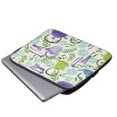 Japanese Green Teapot Design Laptop Sleeve (Voorkant onderkant)