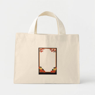 Japanese Hanafuda Tote – Minimal Retro Floral Desi Mini Tote Bag