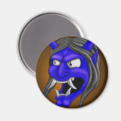 Japanese Hannya Mask Magneet (Voorkant / Achterkant)