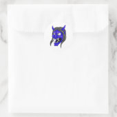 Japanese Hannya Mask Ronde Sticker (Tas)