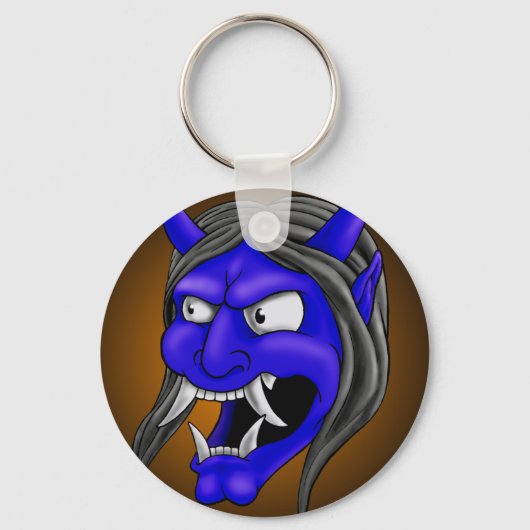 Japanese Hannya Mask Sleutelhanger (Voorkant)