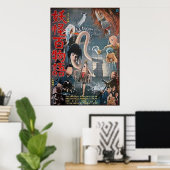 Japanese Horror Vintage Movie Yokai Poster (Thuiskantoor)