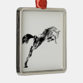 Japanese horse samurai art equestrian sumi metalen ornament (Rechts)