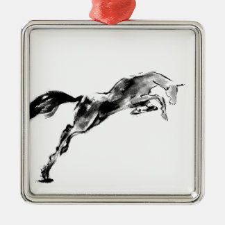 Japanese horse samurai art equestrian sumi metalen ornament