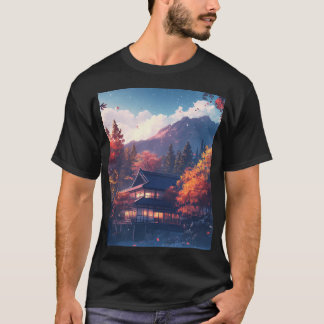 Japanese House In Mountains T-shirt