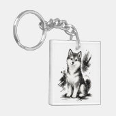 【Japanese Ink Puppy Acrylic Keychain】 Sleutelhanger (Voorkant Links)