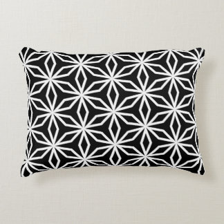 Japanese-Inspired Geometric Black and White  Accent Kussen