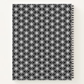 Japanese-Inspired Geometric Black & White Custom Notitieboek (Achterkant)