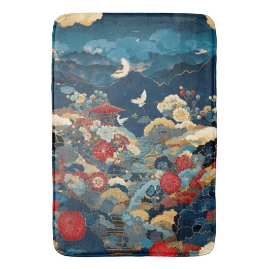 Japanese Inspired Luxury Spa Bathroom Decor Badmat (Voorkant Verticaal)