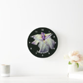 Japanese Iris Flower Personalized Ronde Klok (Huis)