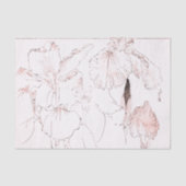 JAPANESE IRIS WOODBLOCK AFDRUKTEKST TISSUEPAPIER (Voorkant)