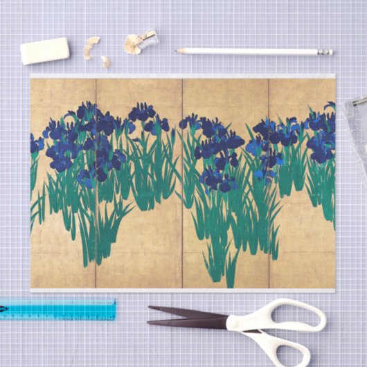 Japanese Irises, Ogata Kōrin Tissuepapier (Craft)