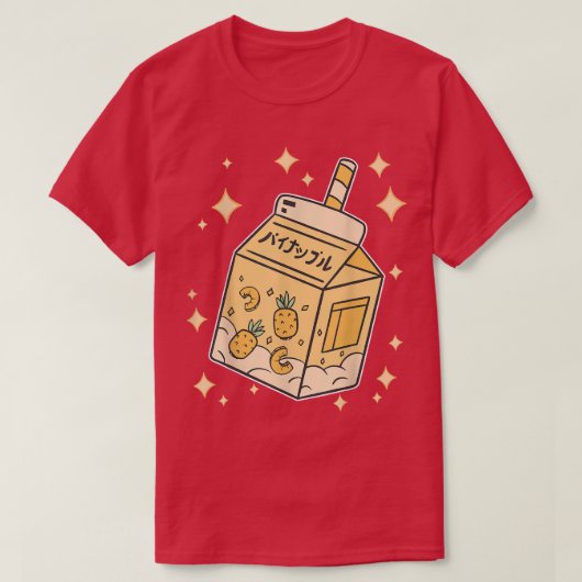 Japanese juice Pineapple Drink Kawaii Manga Anime  T-shirt (Design voorkant)