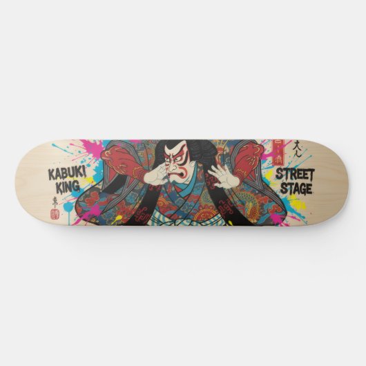 Japanese  KABUKI　Style Skateboard Art  |歌舞伎 (Horizontaal)