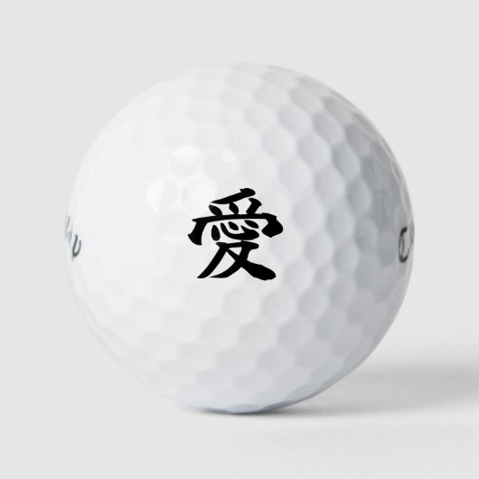 Japanese KANJI "AI" Golf ball Golfballen (Voorkant)