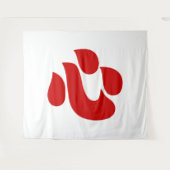 Japanese Kanji Heart 【Shin/Kokoro】 心 Wandkleed (Voorkant (horizontaal))