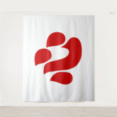 Japanese Kanji Heart 【Shin/Kokoro】 心 Wandkleed (Voorkant)