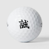 Japanese KANJI "MAKOTO" Golf ball Golfballen (Voorkant)