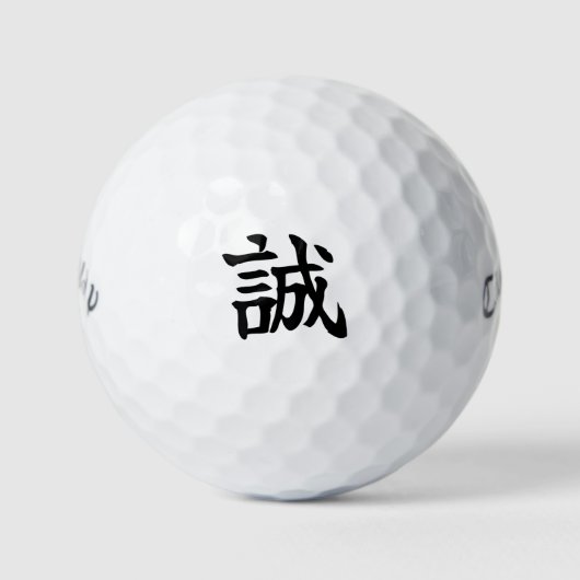 Japanese KANJI "MAKOTO" Golf ball Golfballen (Voorkant)