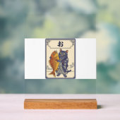 Japanese Karuta Cat Acryl Bord (Neutraal)